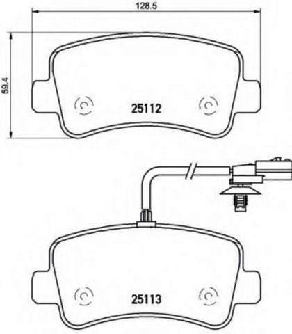Brembo Prime P 68 063 Brake Pad Set — Rear 129mm, photo 4