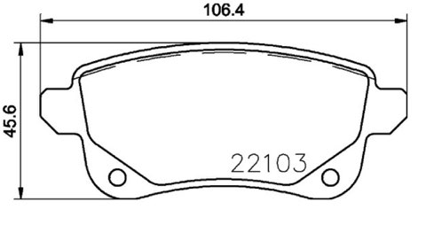 Brembo Prime P 68 064 Brake Pad Set — Rear 106mm, photo 2