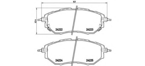 Brembo Prime P 78 017 Brake Pad Set — Front 157mm, photo 4