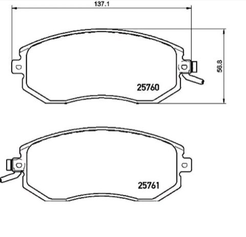 Brembo Prime P 78 021 Brake Pad Set — Front 137mm, photo 2