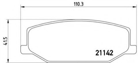Brembo Prime P 79 001 Brake Pad Set — 110mm, photo 3