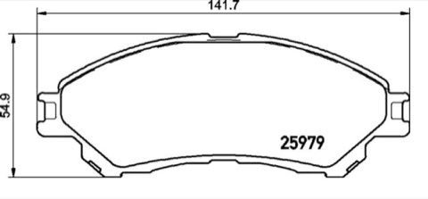 Brembo Prime P 79 032 Brake Pad Set — Front 142mm, photo 2