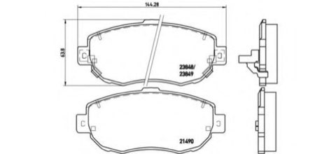 Brembo Prime P 83 037 Brake Pad Set — 144mm, photo 4