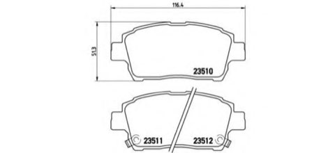 Brembo Prime P 83 051 Brake Pad Set — Front 116mm, photo 4