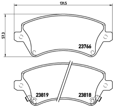 Brembo Prime P 83 064 Brake Pad Set — 132mm, photo 5
