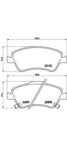 Brembo Prime P 83 079 Brake Pad Set — 137mm, photo 4