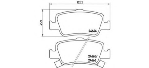 Brembo Prime P 83 080 Brake Pad Set — Rear 102mm, photo 4