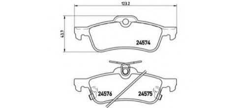 Brembo Prime P 83 087 Brake Pad Set — Rear 123mm, photo 4