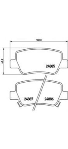 Brembo Prime P 83 112 Brake Pad Set — Rear 109mm, photo 4