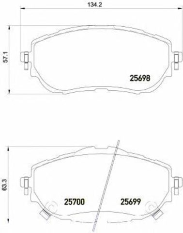 Brembo Prime P 83 150 Brake Pad Set — 134mm, photo 5