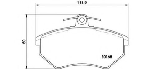 Brembo Prime P 85 015 Brake Pad Set — 119mm, photo 3