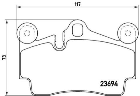 Brembo Prime P 85 070 Brake Pad Set — Rear 117mm, photo 7