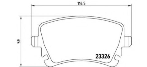 Brembo Prime P 85 083 Brake Pad Set — Rear 117mm, photo 6