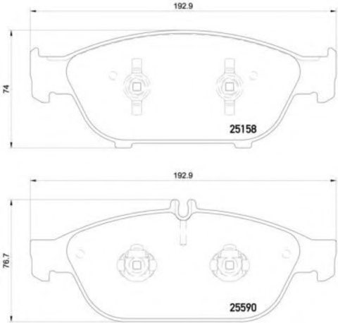 Brembo Prime P 85 127 Brake Pad Set — Front 193mm, photo 4