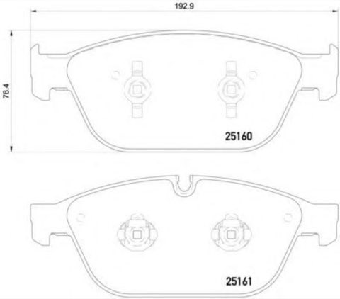 Brembo Prime P 85 128 Brake Pad Set — Front 193mm, photo 5