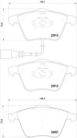 Brembo Prime P 85 129 Brake Pad Set, photo 3