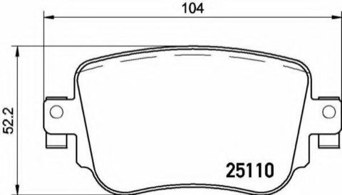 Brembo Prime P 85 135 Brake Pad Set — Rear 104mm, photo 4