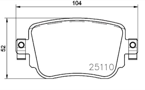 Brembo Prime P 85 140 Brake Pad Set — Rear 104mm, photo 2