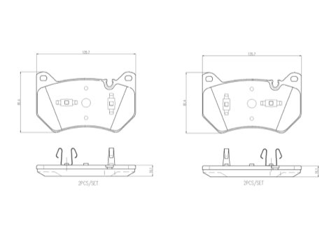 Brembo Prime P 85 181 Brake Pad Set — Front 136mm, photo 5