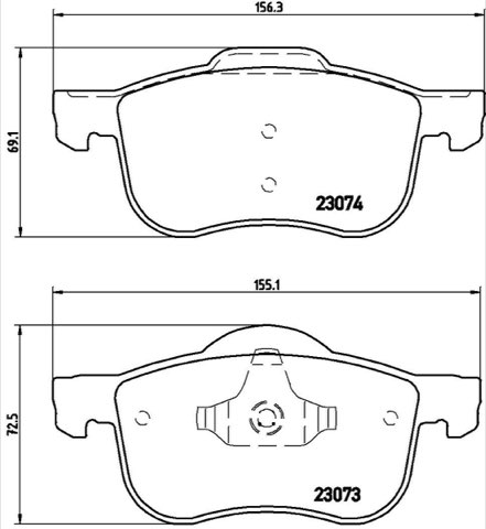 Brembo Prime P 86 016 Brake Pad Set — Front, photo 6