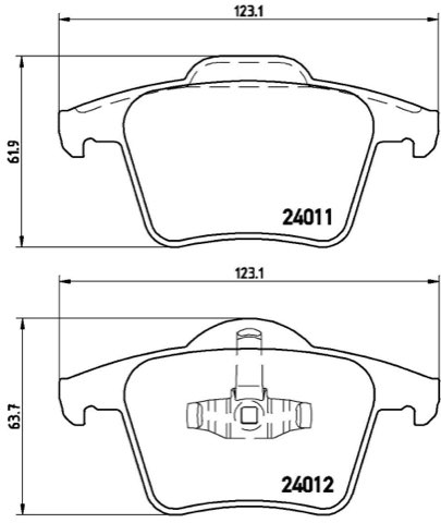 Brembo Prime P 86 019 Brake Pad Set — 123mm, photo 4