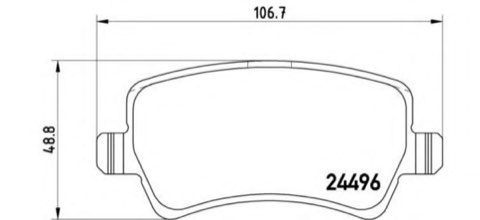 Brembo Prime P 86 021 Brake Pad Set — Rear 107mm, photo 9