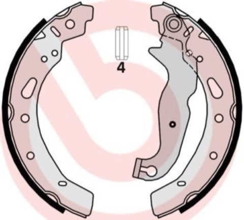 Brembo S 24 540 Brake Shoe Set — 200x32mm, photo 4