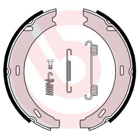 Brembo S 50 502 Handbrake Shoes — 164x20mm, photo 4