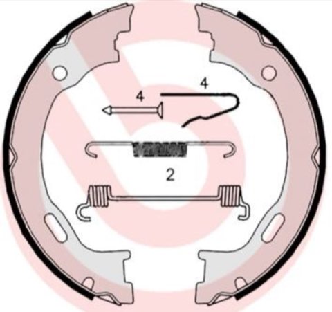 Brembo S 50 515 Handbrake Shoes — 183x31mm, photo 5