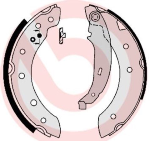 Brembo S 61 520 Brake Shoe Set — 203x38mm, photo 3