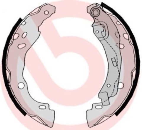 Brembo S 68 525 Brake Shoe Set — 203x38mm, photo 4