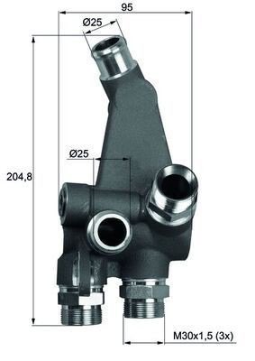 Mahle TO 3 83 Thermostat, Oil Cooling