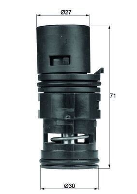 Mahle TO 7 80 Thermostat, Oil Cooling
