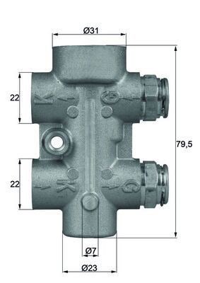 Mahle TO 8 80 Thermostat, Oil Cooling