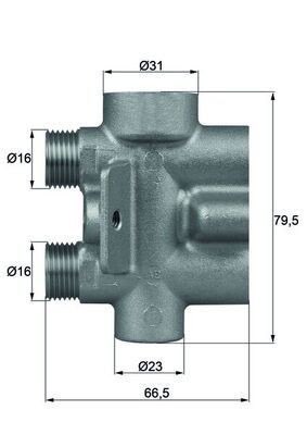 Mahle TO 9 75 Thermostat, Oil Cooling