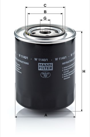 Mann-Filter W 1140/1 Oil Filter