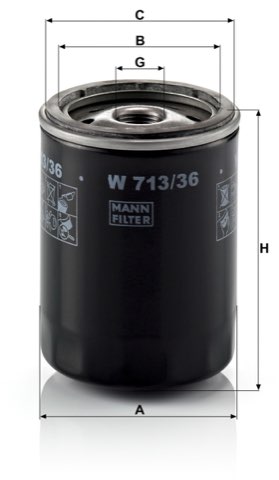 Mann-Filter W 713/36 Oil Filter