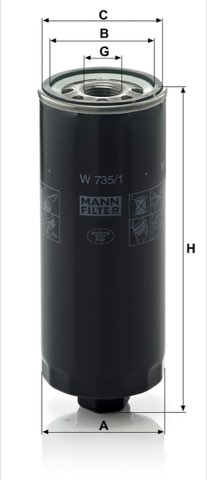 Mann-Filter W 735/1 Oil Filter