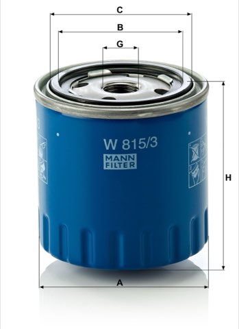Mann-Filter W 815/3 Oil Filter