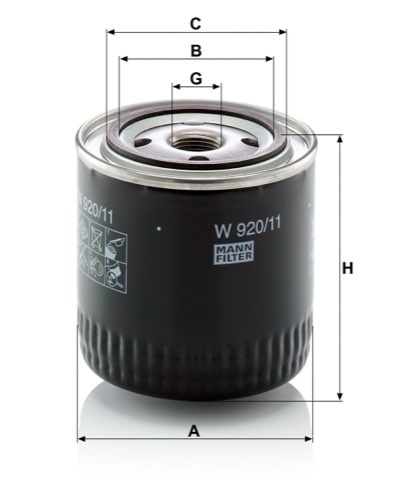 Mann-Filter W 920/11 Oil Filter