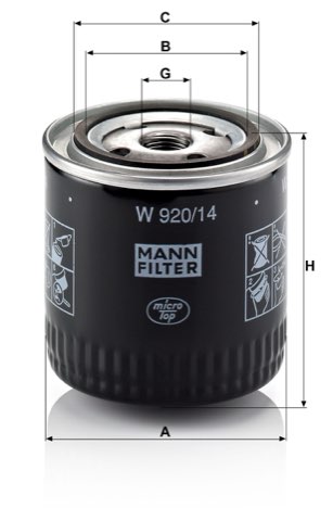 Mann-Filter W 920/14 Oil Filter