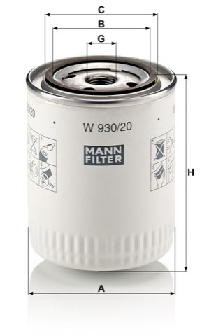 Mann-Filter W 930/20 Oil Filter