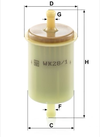 Mann-Filter WK 28/1 Fuel Filter
