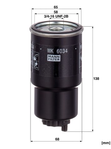 Mann-Filter WK 6034 Fuel Filter, photo 2
