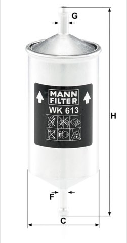 Mann-Filter WK 613 Fuel Filter