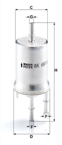 Mann-Filter WK 69/1 Fuel Filter