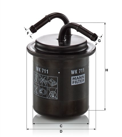 Mann-Filter WK 711 Fuel Filter