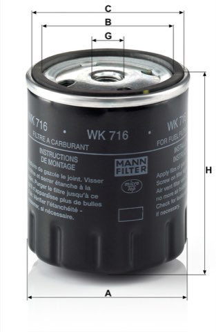 Mann-Filter WK 716 Fuel Filter