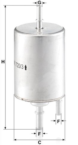 Mann-Filter WK 720/3 Fuel Filter