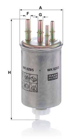 Mann-Filter WK 829/5 Fuel Filter
